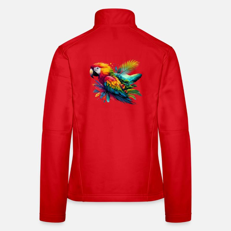 Papagei - Frauen Softshelljacke - Rot