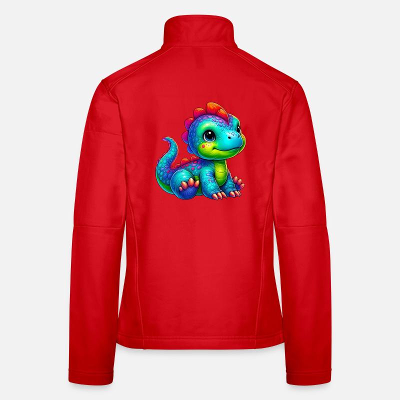 Dinosaurier - Frauen Softshelljacke - Rot