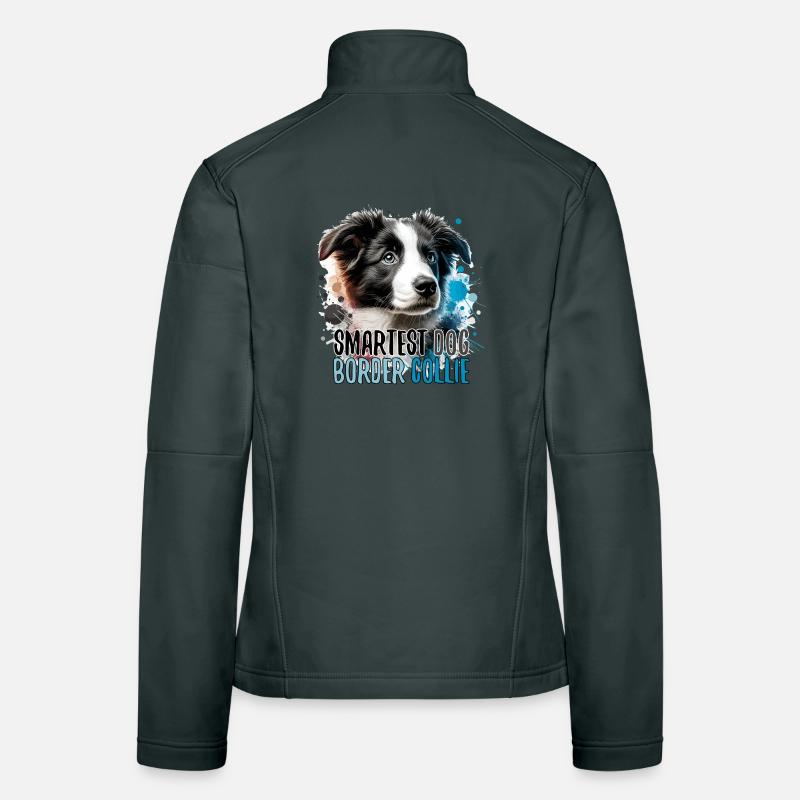 Border Collie Welpe intelligentester Hund Geschenk Frauen Softshelljacke