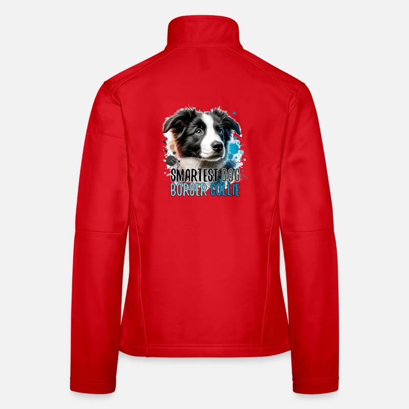 Border Collie Welpe intelligentester Hund Geschenk Frauen Softshelljacke