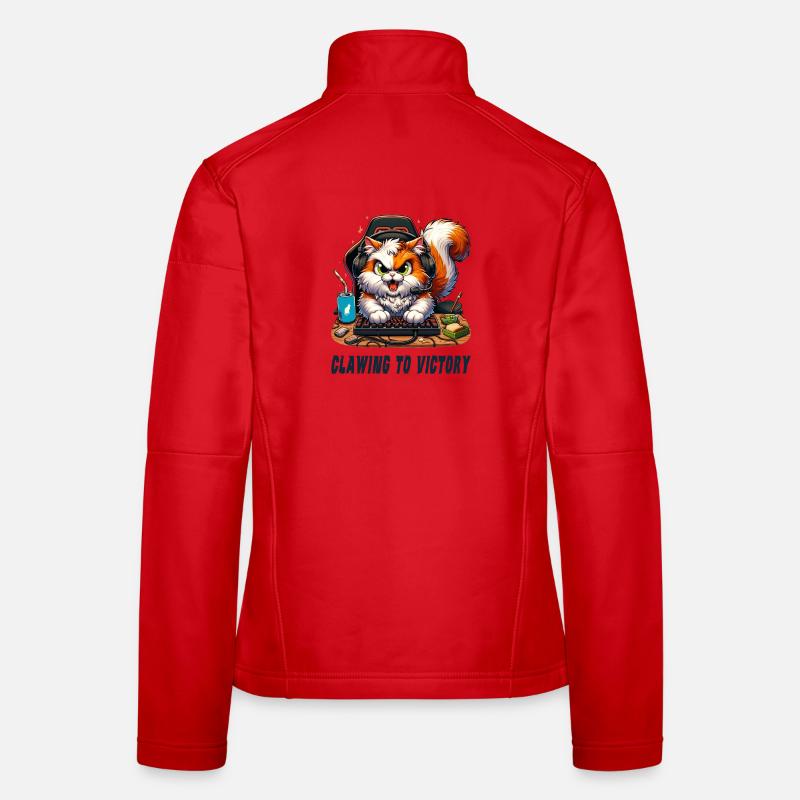 Design de jeu pour chats Veste en tissu softshell Femme