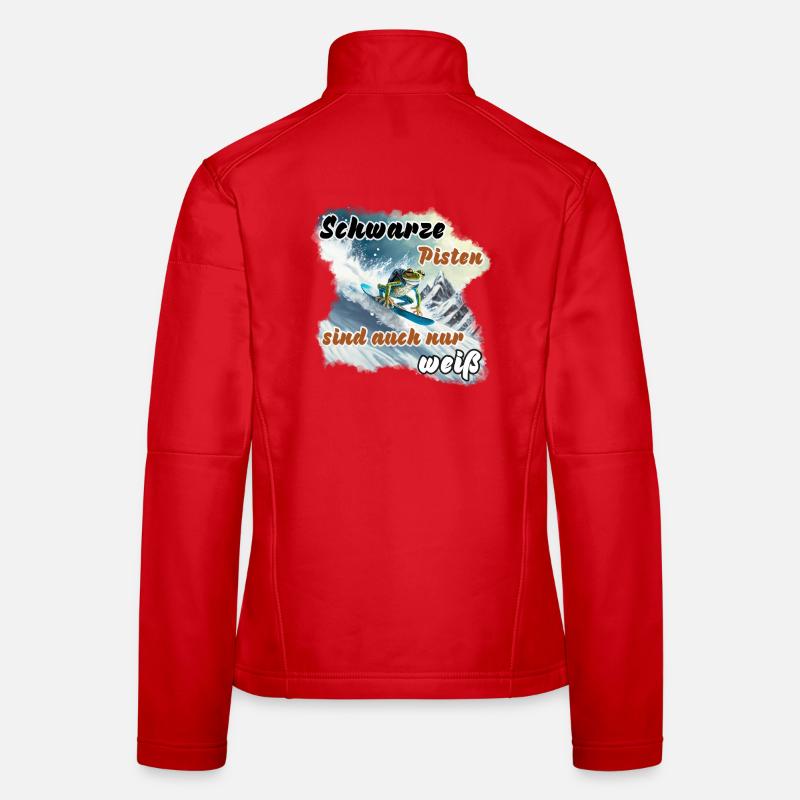 Black slopes are also just white Women's Softshell Jacket