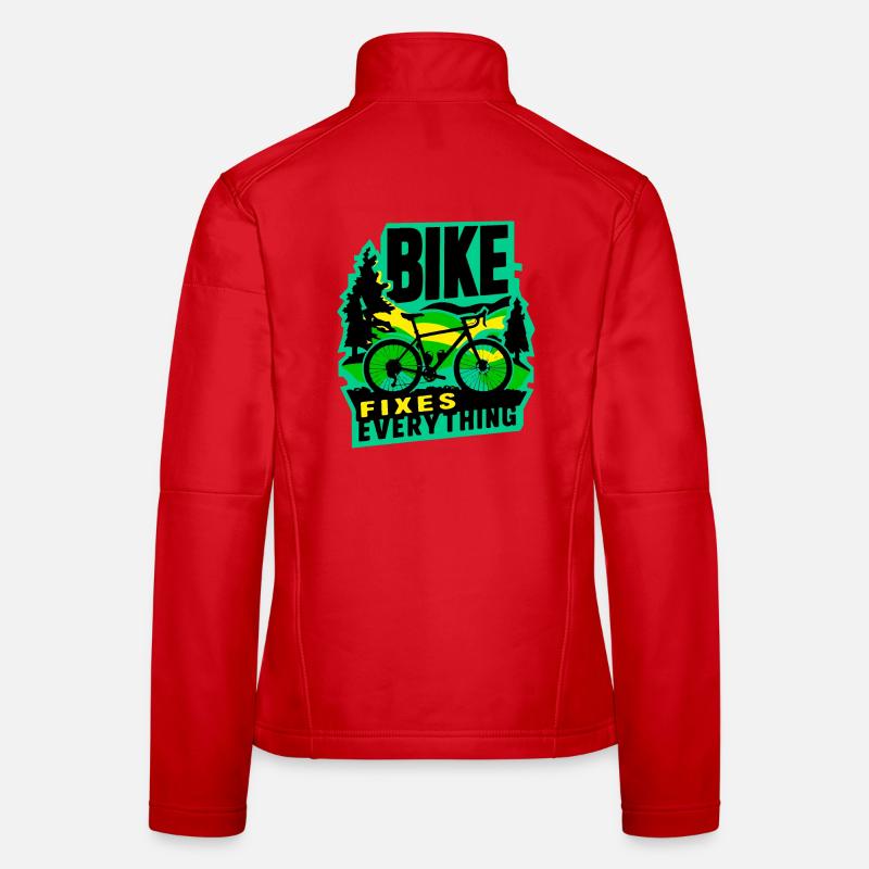 Bike Fixes Everything Adventure Design Women's Softshell Jacket