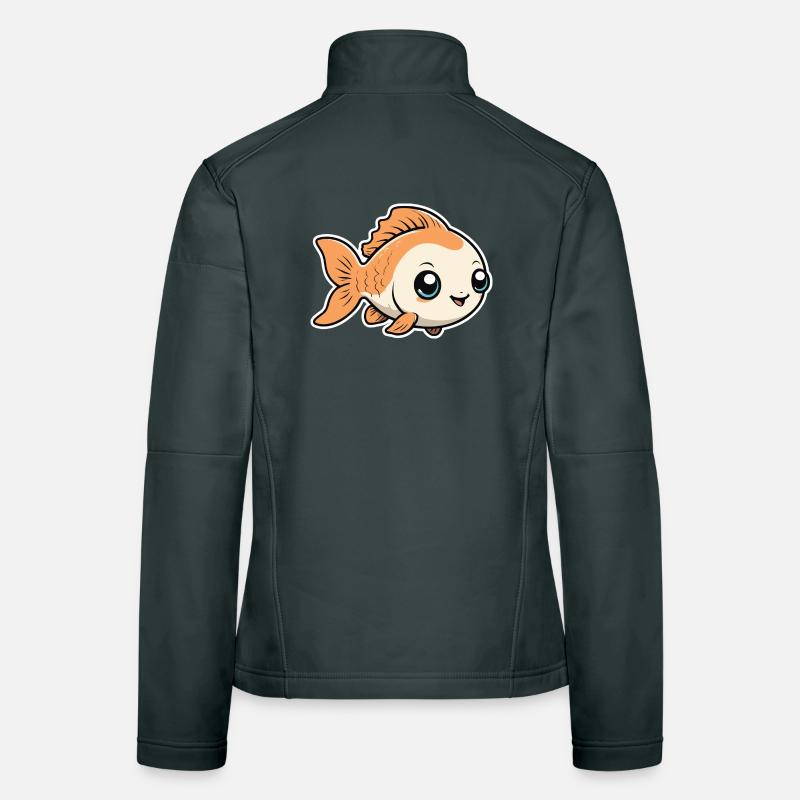 Petit Mignon Bébé Poisson Poisson Veste en tissu softshell Femme
