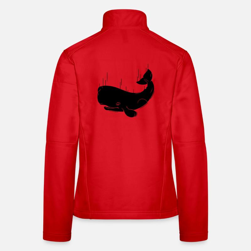 Fallender Wal Frauen Softshelljacke