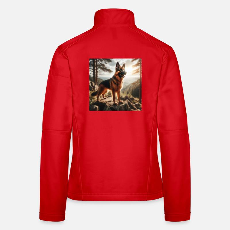 German Shepherd Art Women's Softshell Jacket