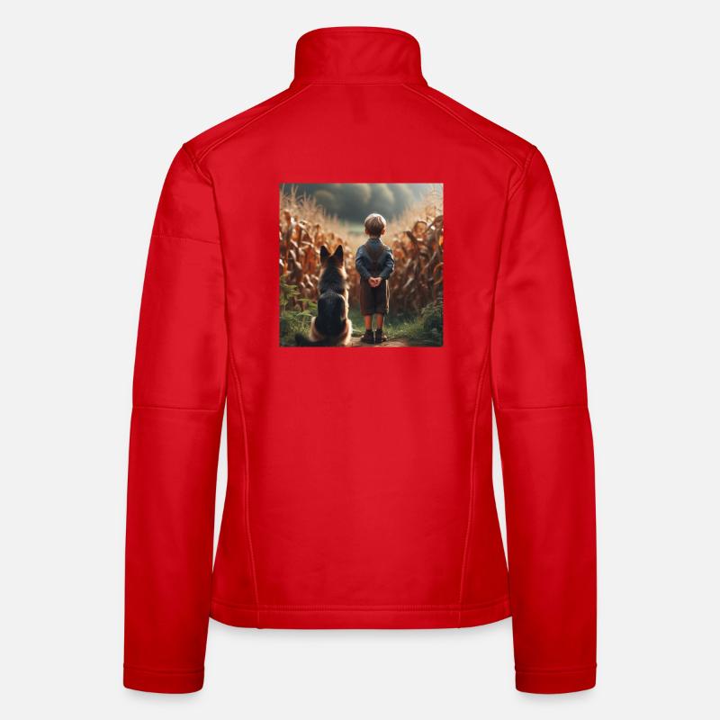 German Shepherd Art Women's Softshell Jacket