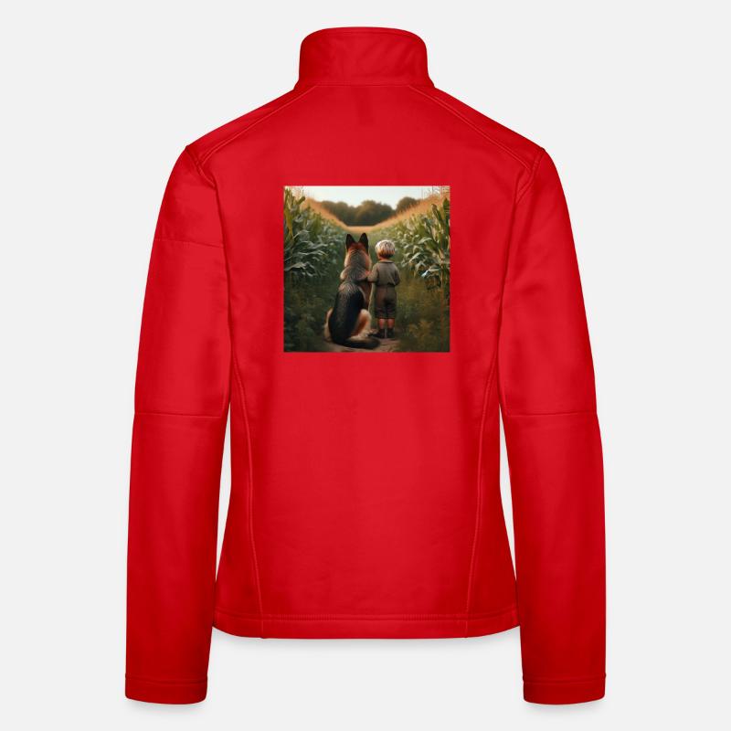 German Shepherd Art Women's Softshell Jacket