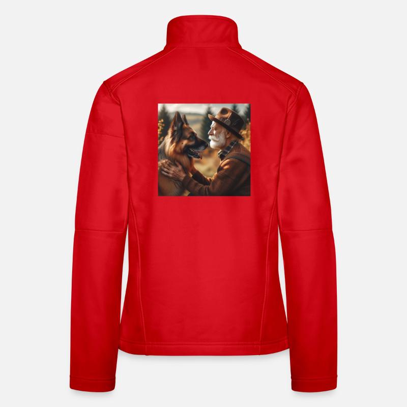 German Shepherd Art Women's Softshell Jacket