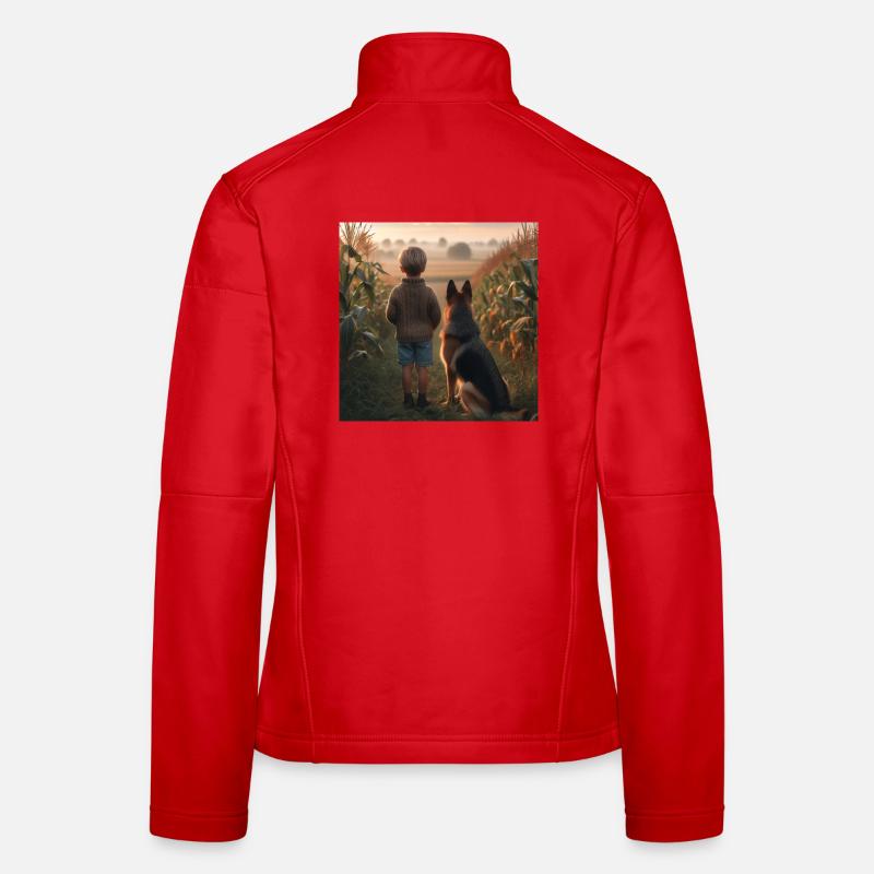 German Shepherd Art Women's Softshell Jacket