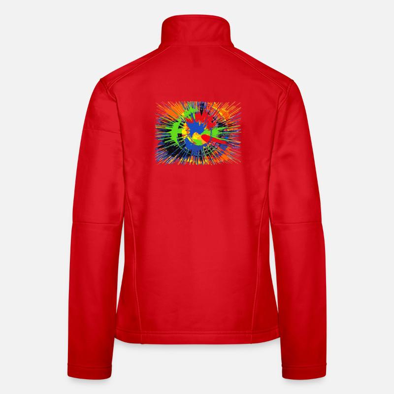 Farbkleckse Frauen Softshelljacke