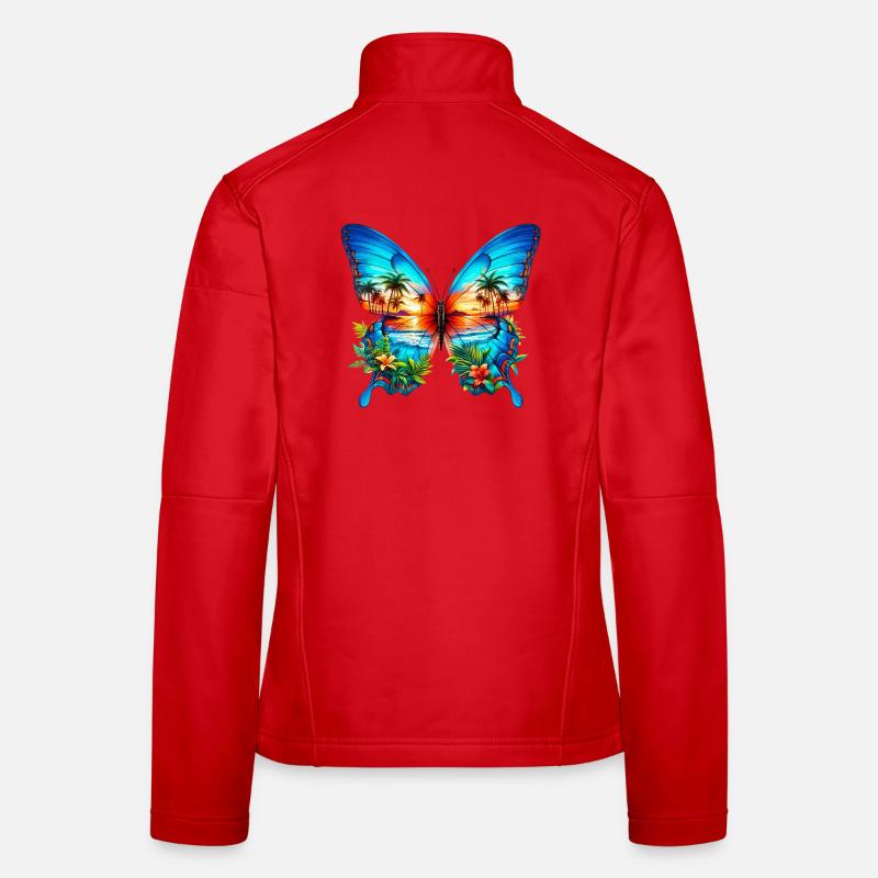 Papillon Veste en tissu softshell Femme