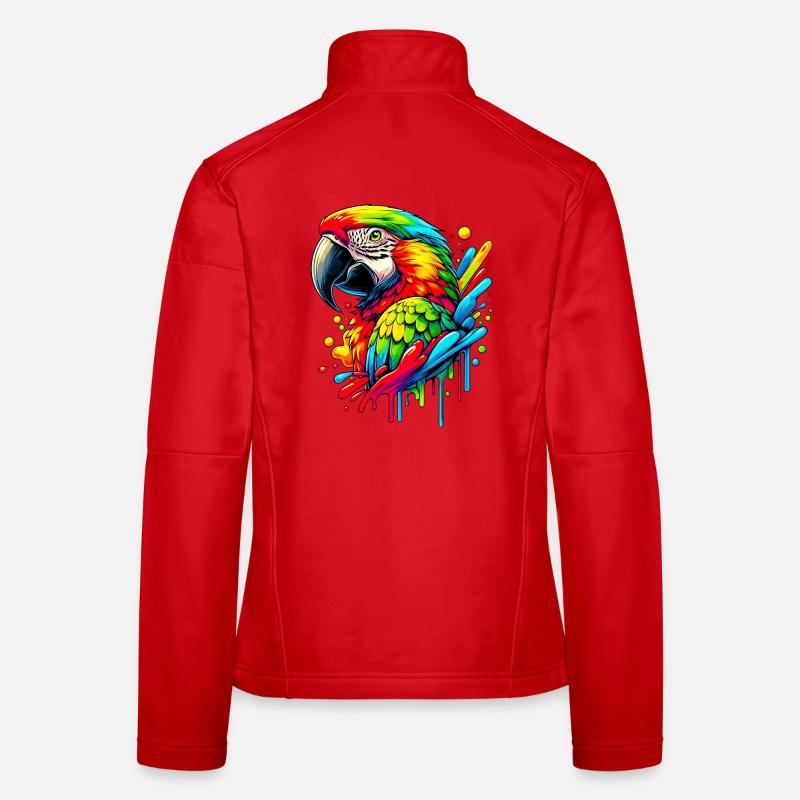 Papagei Frauen Softshelljacke