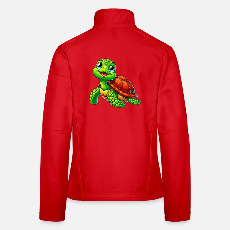 Schildkröte - Frauen Softshelljacke - Rot