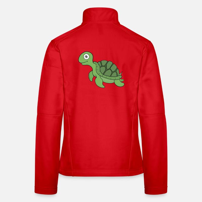 A friendly turtle Women's Softshell Jacket