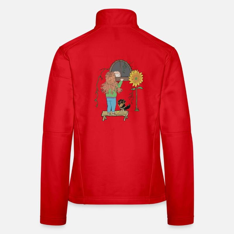 Hunde & Kinder & Bälle - Frauen Softshelljacke - Rot