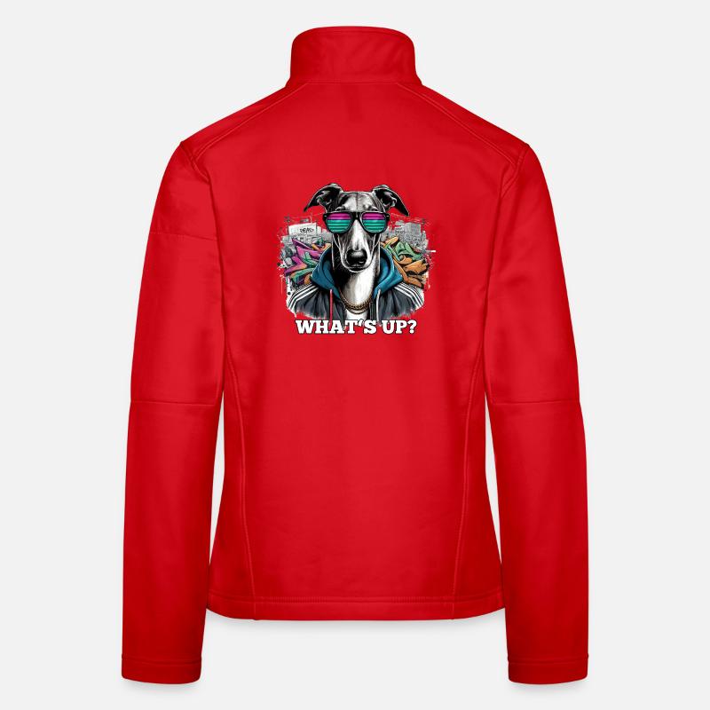 Greyhound What's going on? Dog Graffiti Gift Women's Softshell Jacket
