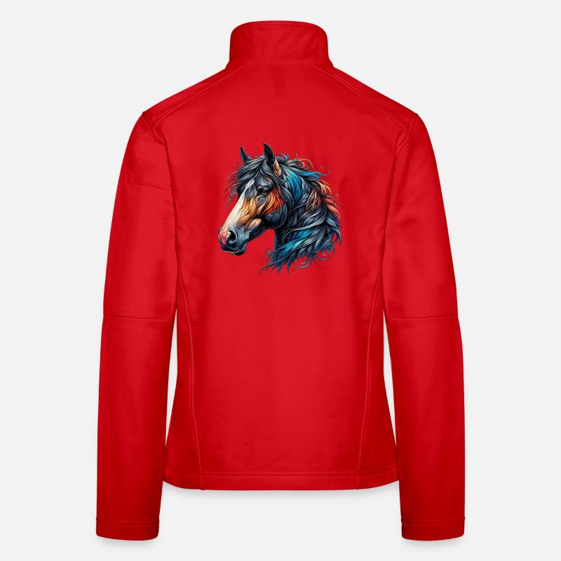 Pferd Frauen Softshelljacke