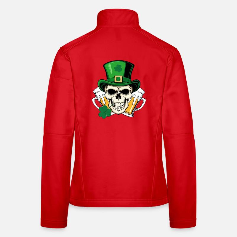 skull san patrick day Women's Softshell Jacket