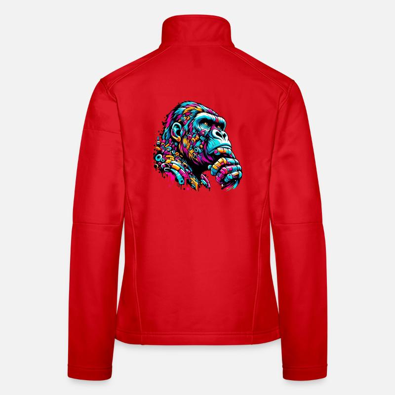 Gorilla - Frauen Softshelljacke - Rot