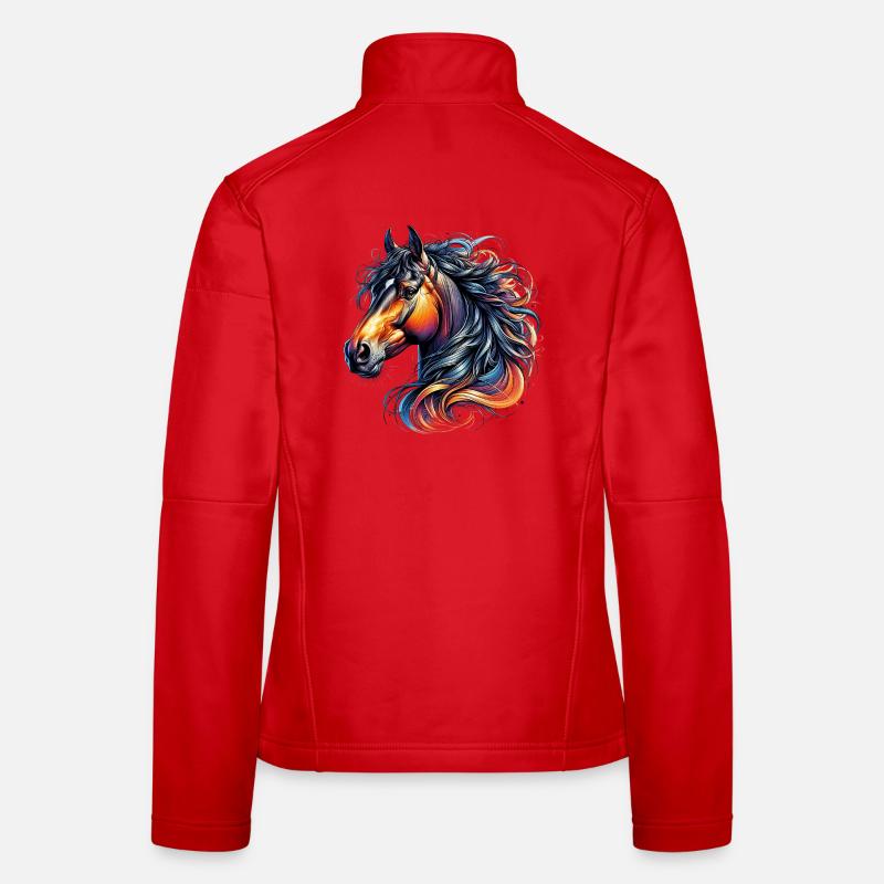 Cheval Veste en tissu softshell Femme