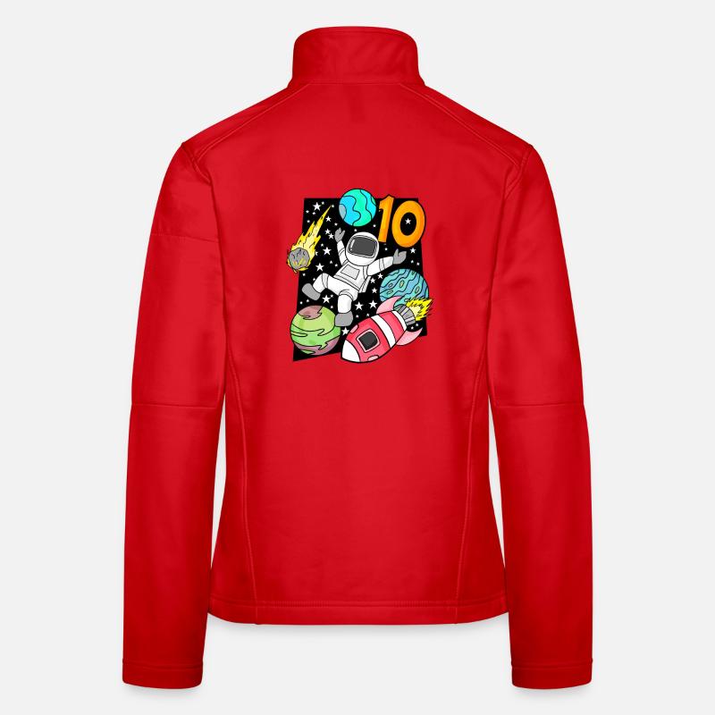10 Birthday Boy Astronaut Rocket - Dix ans Veste en tissu softshell Femme