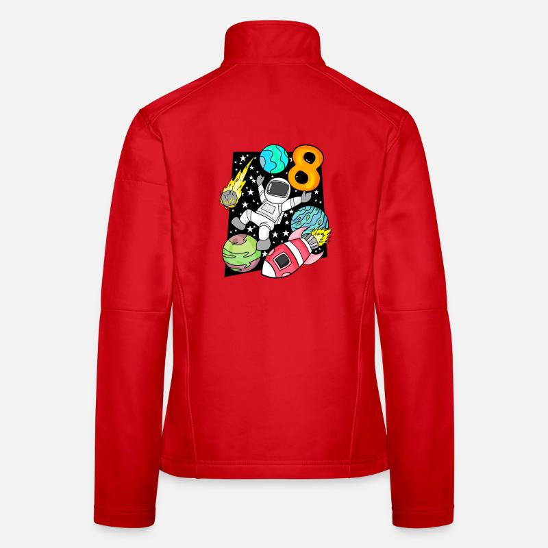 8 Fusée astronaute garçon d’anniversaire Veste en tissu softshell Femme