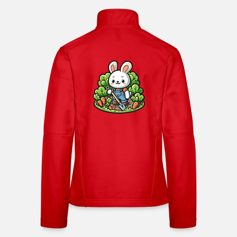 Erntetrichter: Der Gartenhase Frauen Softshelljacke