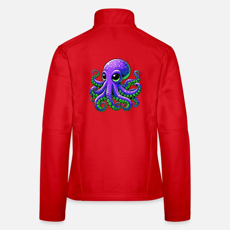 Krake - Frauen Softshelljacke - Rot