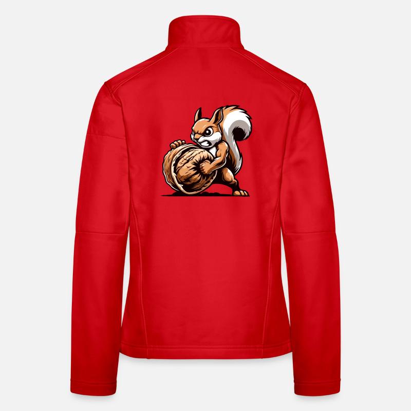 Mächtiger Nussbezwinger: Das energiegeladene Eichhörnchen Frauen Softshelljacke