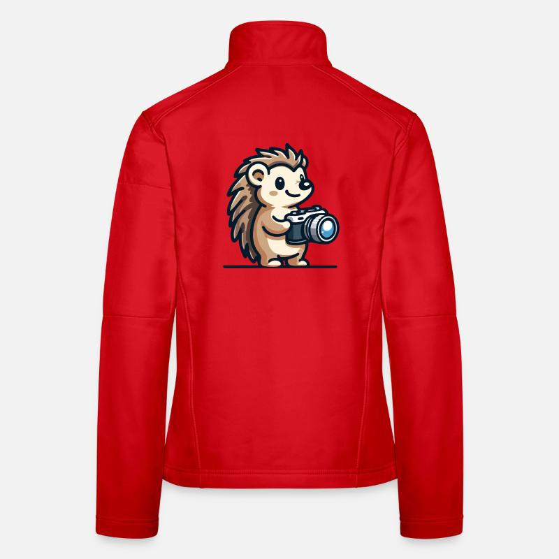 Snapshot Hedgehog: The Shutterbug Buddy Women's Softshell Jacket