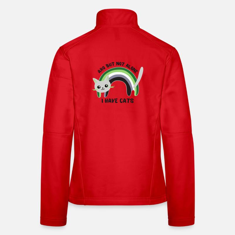 Aro but not alone. I have cats Women's Softshell Jacket