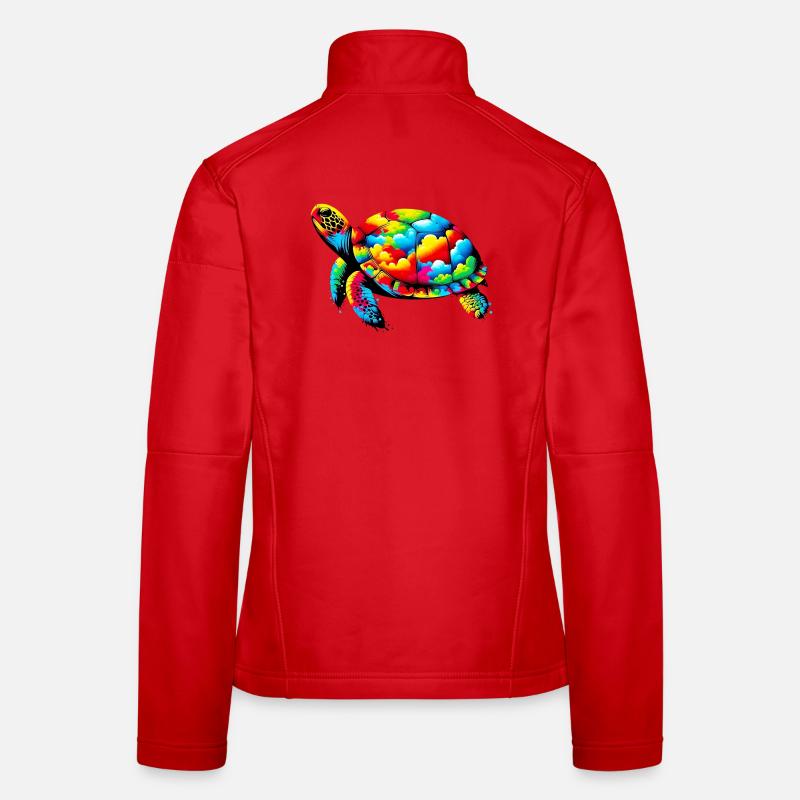 Schildkröte - Frauen Softshelljacke - Rot