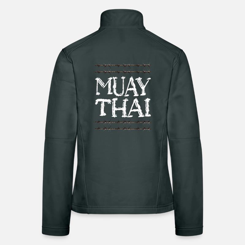 Muay Thai Design - cooles Design mit Stacheldraht. Frauen Softshelljacke