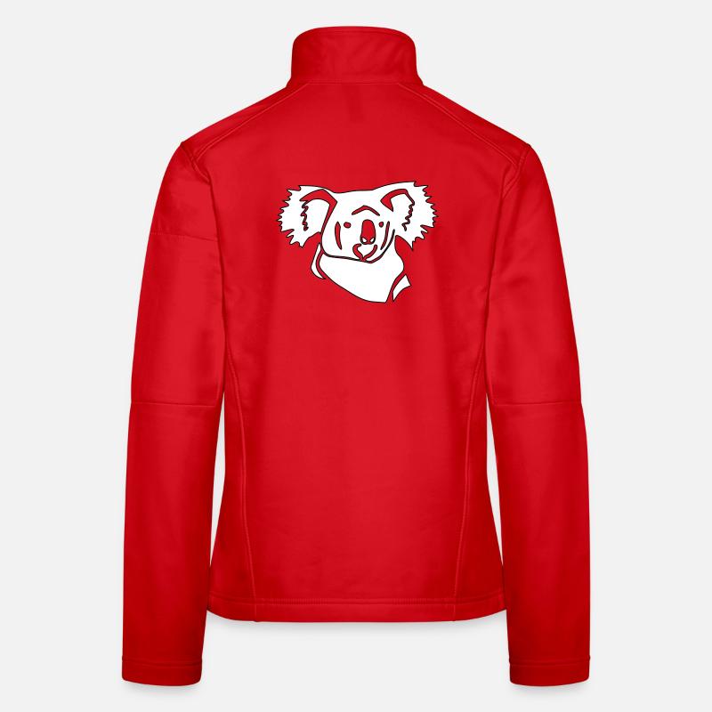 Dessin au trait de koala Veste en tissu softshell Femme