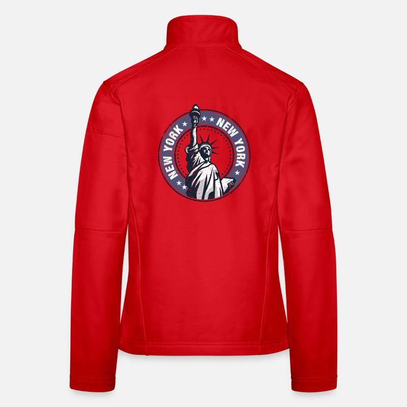 Cocarde de la Statue de la Liberté, NYC Veste en tissu softshell Femme