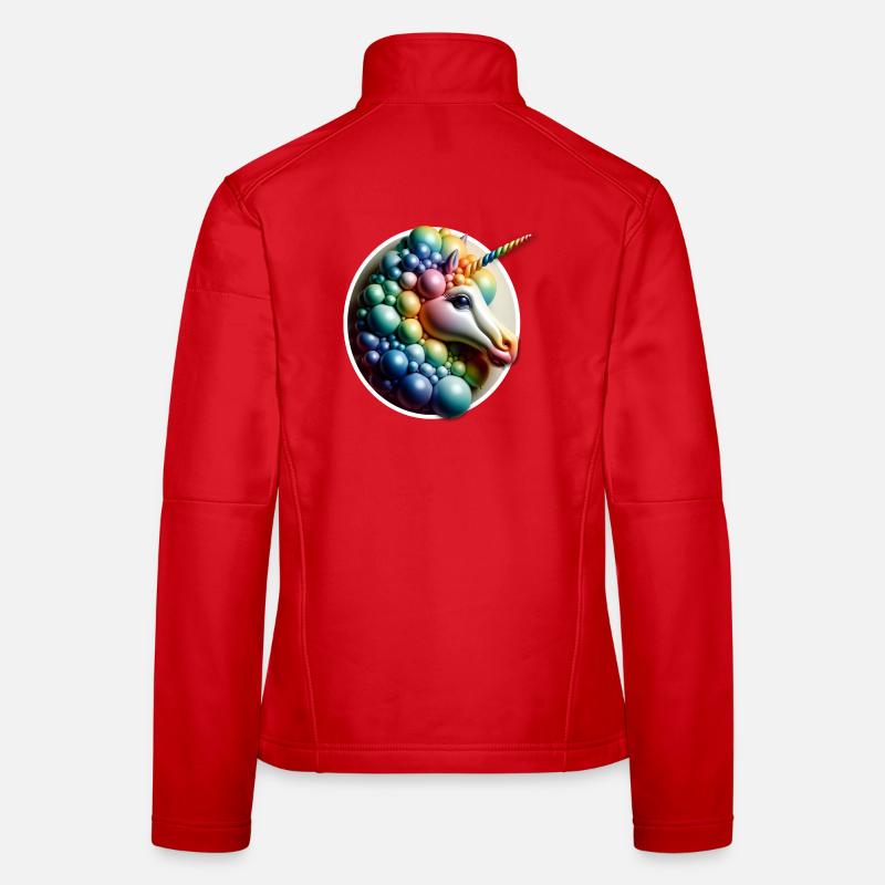 licorne cheval fée fée arc-en-ciel souhait divers Veste en tissu softshell Femme