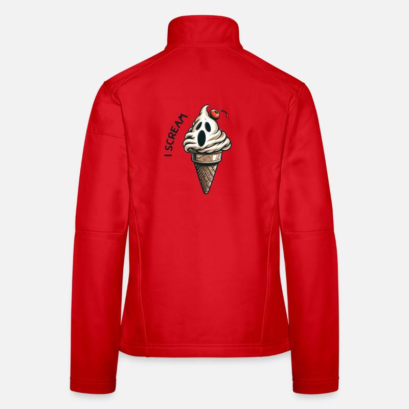 I scream. Funny design Women's Softshell Jacket