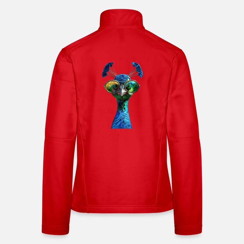 Peacock Blue Peacock Peacock Wheel Peacock Wheel Peacock Wheel Women's Softshell Jacket