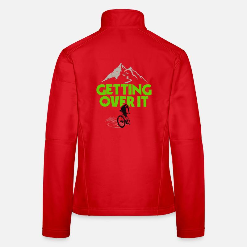 Radfahrer Motivatons Spruch - Getting Over It  Frauen Softshelljacke