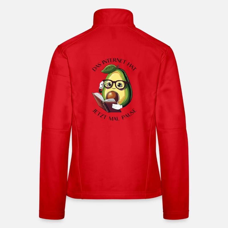 Das Internet hat jetzt mal Pause – Avocado Bücher - Frauen Softshelljacke - Rot
