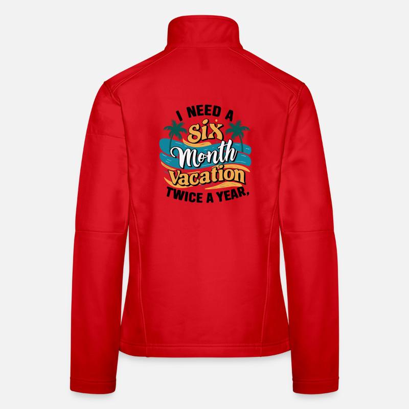 J’ai besoin de 6 mois de vacances - Palm Tree Relaxation Veste en tissu softshell Femme