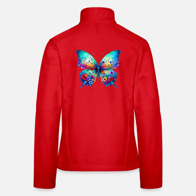 Schmetterling Frauen Softshelljacke
