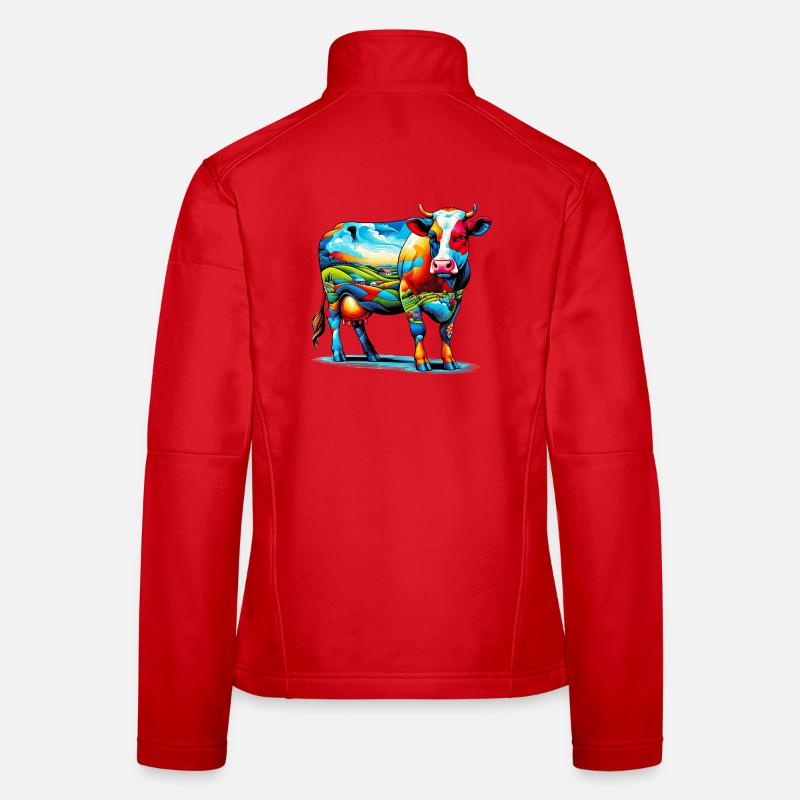Kuh Frauen Softshelljacke