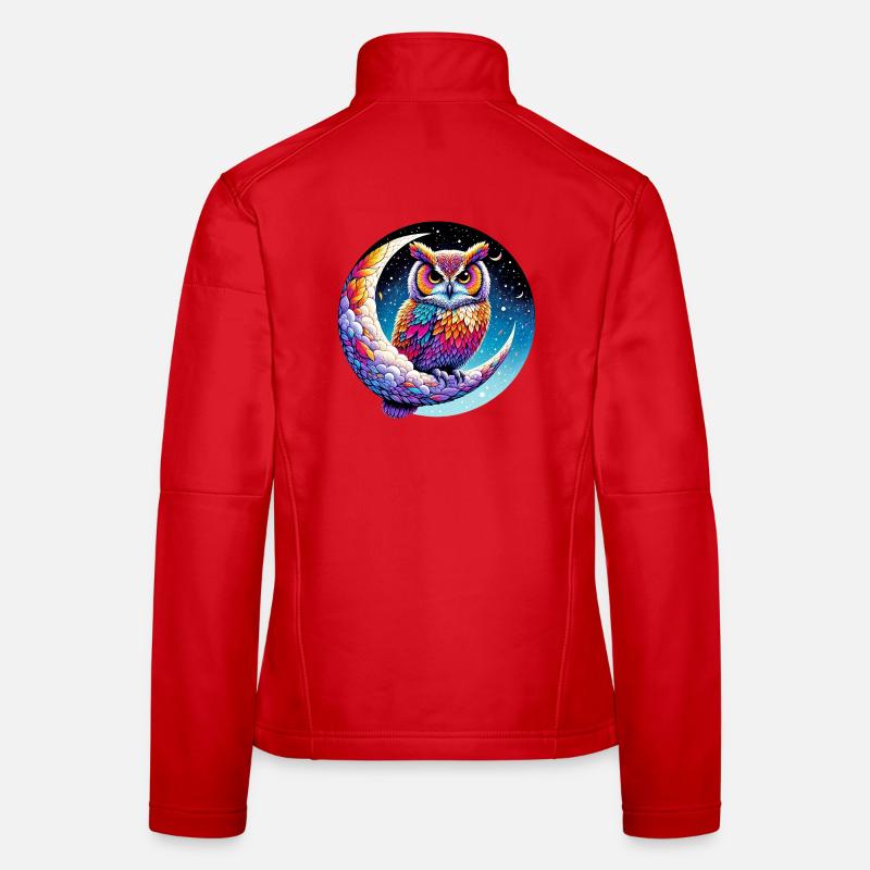 Owl on the Moon Women's Softshell Jacket