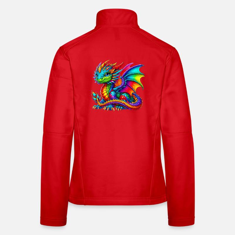 Drache - Frauen Softshelljacke - Rot