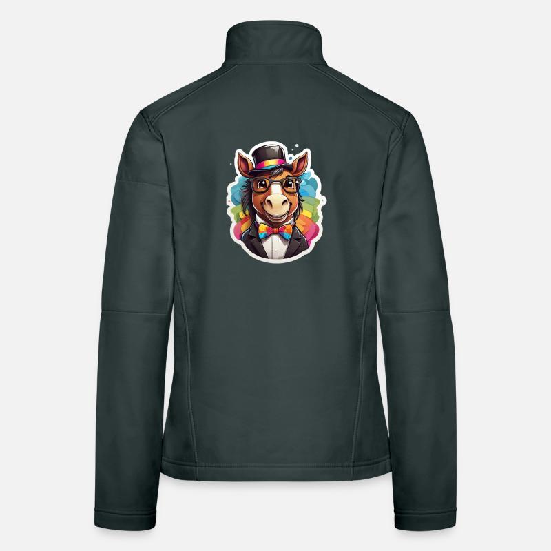 Rainbow Esel Gentleman Frauen Softshelljacke