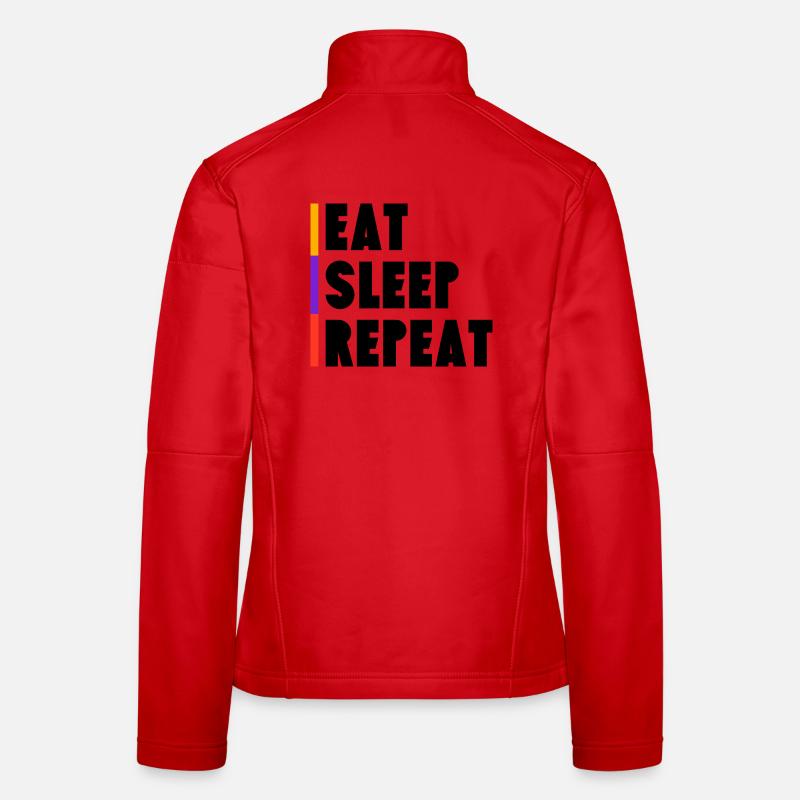 Eat - Sleep - Repeat Frauen Softshelljacke