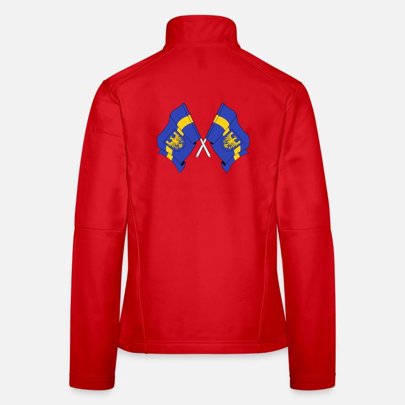 Deux drapeaux de Silésie Veste en tissu softshell Femme