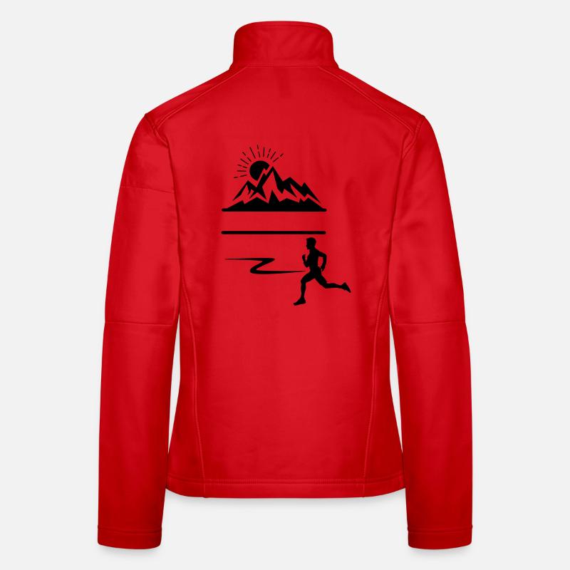 Runner Man Mountains Women's Softshell Jacket